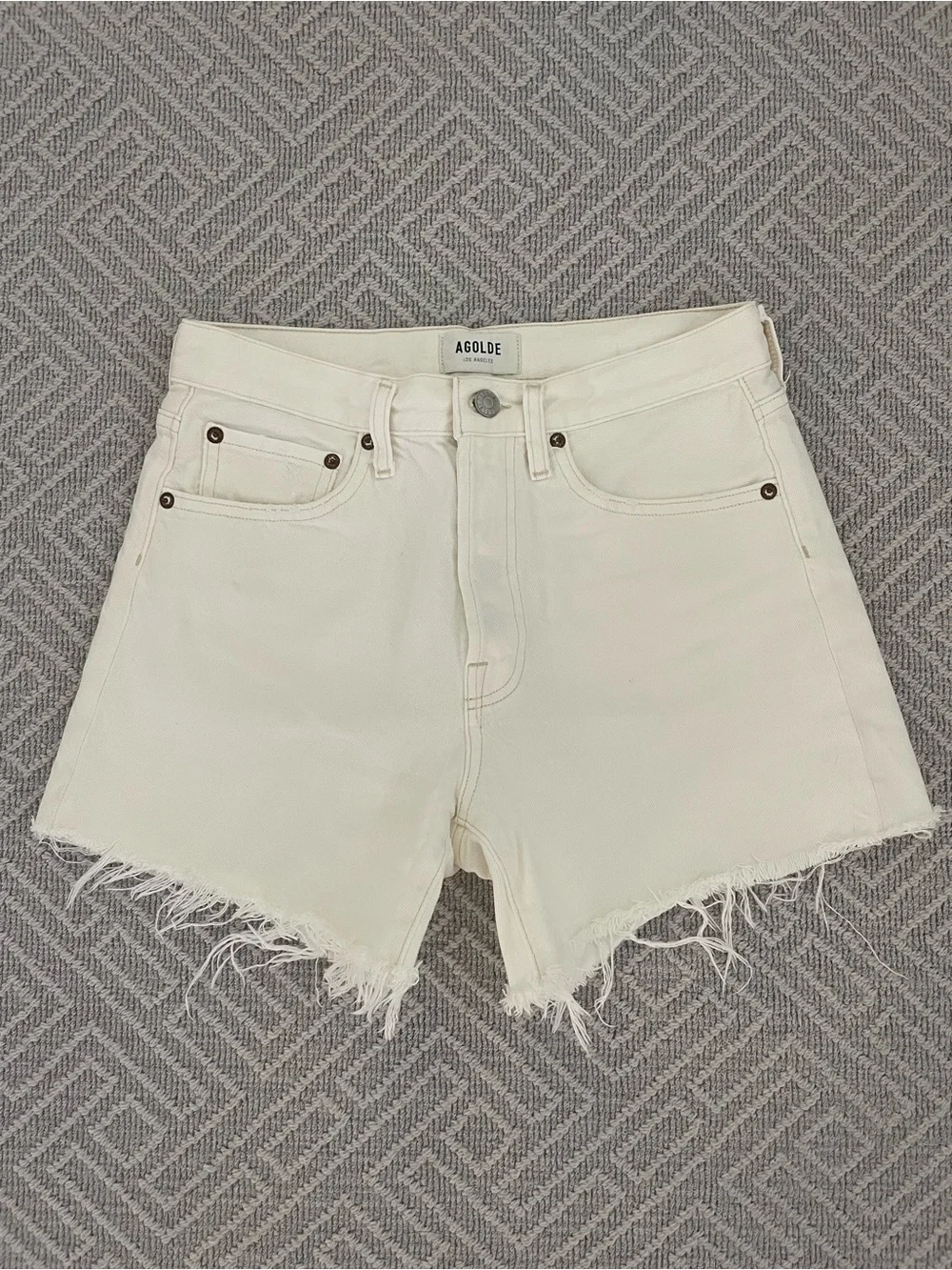 Agolde Parker Long Denim Shorts